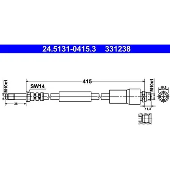 Brzdová hadice Brzdová hadice ATE 24.5131-0415.3