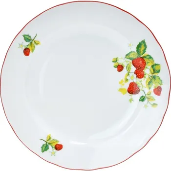 Talíř Český porcelán, Dubí Talíř dezertní 19 cm Rokoko jahody