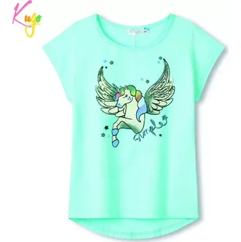 Dívčí tričko kr.r. Kugo KC9974 zelenkavé