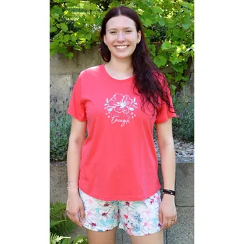 Dámské pyžamo Vienetta Dámské pyžamo šortky Ellie Barva: Růžová, Velikost: L