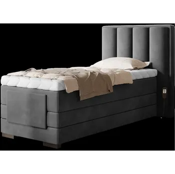 Postel Eltap Čalouněná postel Veros 90x200 Materiál a barva potahu: Loco 06 - tmavě šedá, Rozměr: 90x200