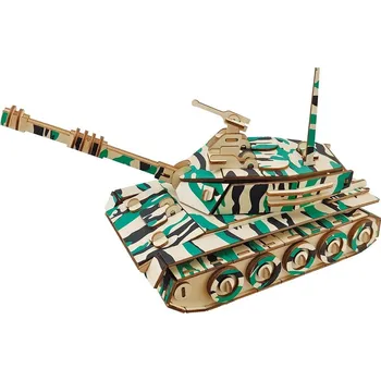 3D puzzle Woodcraft construction kit Woodcraft Dřevěné 3D puzzle Velký tank