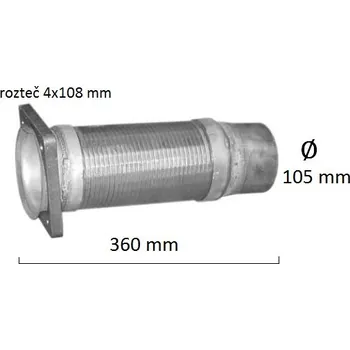 Přední díl výfuku Výfuk - trubka výfuku (64.18)