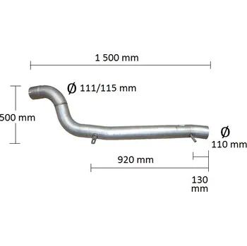 Přední díl výfuku Výfuk - trubka výfuku (64.131)