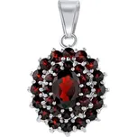 Silvego Luxusní stříbrný přívěsek s pravým českým granátem SILVEGO180024 + 2 měsíce na vrácení zboží