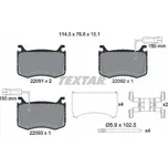 Sada brzdových destiček, kotoučová brzda TEXTAR 2209101