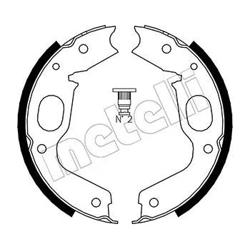 Brzdová čelist Sada brzdových čelistí, parkovací brzda METELLI 53-0264