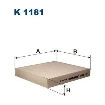 Ventilátor topení a klimatizace Filtr, vzduch v interiéru FILTRON K 1181