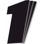 BLACKBIRD startovní číslo 25cm x 20cm šikmé, barva černá, číslo 1 (3 ks)