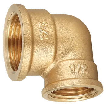 Fitinka V&G Valogin Mosazné koleno FF 90° - REDUKOVANÉ Redukce: 1/2” x 3/8”