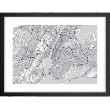 Obraz Obraz plakát v černém rámu do obýváku 40x30 New York foto na zeď