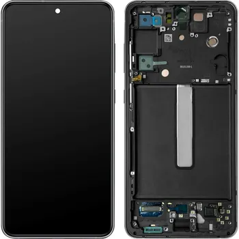 Náhradní dil pro Samsung G990 Galaxy S21 FE - LCD display + Dotyková deska + Přední kryt Graphite / Šedá (Service Pack)
