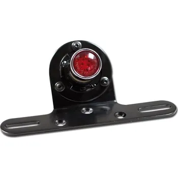 Osvětlení pro motocykl HSM LED zadní světlo Gun, černé, červené sklo, O 30 mm
