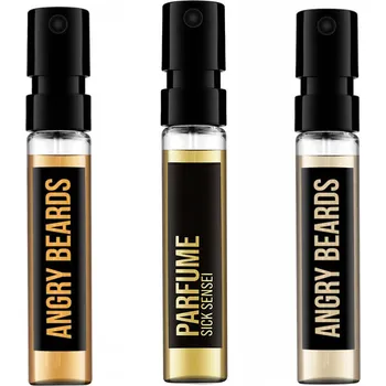 Pánský parfém Angry Beards Zkušební sada parfémů Jack Saloon, Urban Twofinger, Sick Sensei 3×2 ml