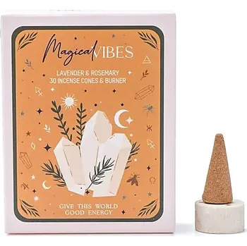 Vonné kužely - Magická energie 50 g, hoření 25 minut, aroma levandule a rozmarýn