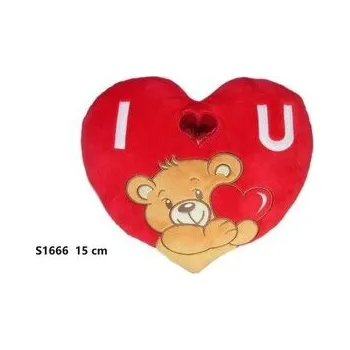 plyšák Poduszka Serce miś 15cm (pl, 2000, Sun-Day)