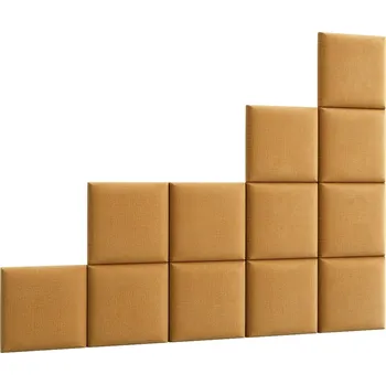 Ložnice Eltap Čalouněný panel Quadratta 200x160 cm žlutý