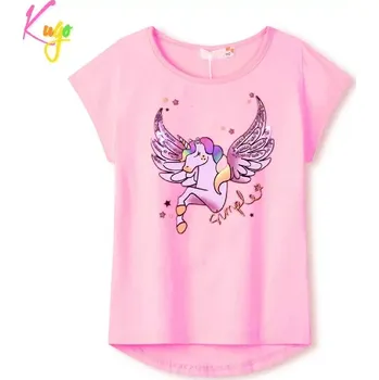 Dívčí tričko Dívčí tričko kr.r. Kugo KC9974 světle růžové