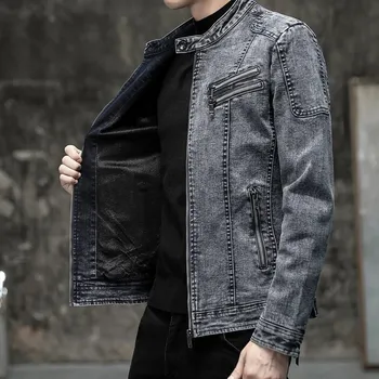 Pánský bomber Pánská džínová bunda ND458 Barva: Modrá, Velikost: XL