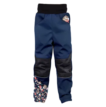 Chlapecké kalhoty WAMU Softshellové kalhoty dětské LIŠKY tmavě modrá vel. 134-140