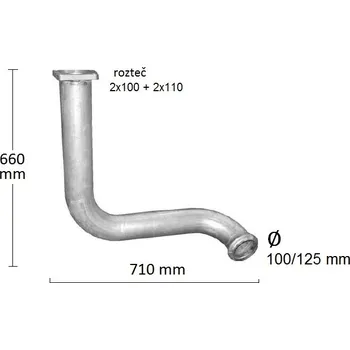 Přední díl výfuku Výfuk - trubka výfuku (61.23)