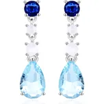 Agato Stříbrné visací náušnice AGT-E074PBL + 2 měsíce na vrácení zboží