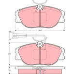 Sada brzdových destiček, kotoučová brzda TRW GDB1052