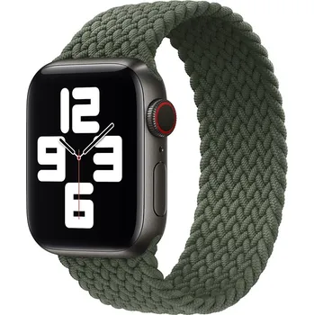 Řemínek na hodinky Řemínek pro Apple Watch Ultra 49mm / 46mm / 45mm / 44mm / 42mm - bez spony - nylonový - velikost S - tmavě zelený