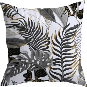 Polštář POVLEČENÍ NA POLŠTÁŘ LISTY MONSTERY 40x40 DEKORAČNÍ POLŠTÁŘEK 046