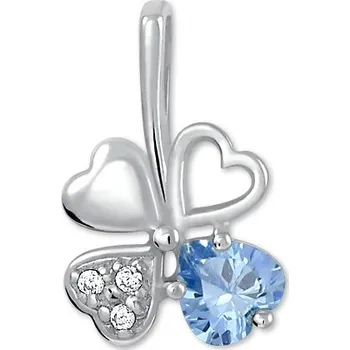 Přívěsek Soliter Stříbrný přívěsek čtyřlístek 446 001 00349 04 - světle modrý + 2 měsíce na vrácení zboží