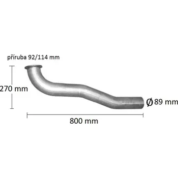 Auto-moto Výfuk - trubka výfuku (61.161)