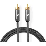 Nedis (HQ) vysoce kvalitní kabel pro subwoofer 1xRCA - 1xRCA 5m CATB24100GY50