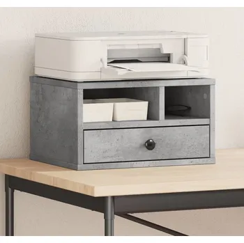 Držák monitoru vidaXL Stojan na tiskárnu 40 x 32 x 22,5 cm kompozitní dřevo [840605] Barva: Betonová šedá