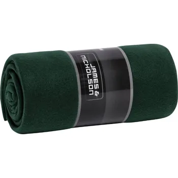 Dětská deka DAIBER JN 1901 / Fleecová deka - dark green/natural 130x170 cm