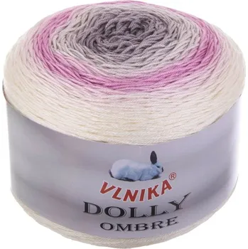 Příze Příze Dolly Ombre, 315, šedá, růžová