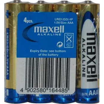 Baterie MAXELL 1,5V AAA(LR03), balení 4ks MAXELL