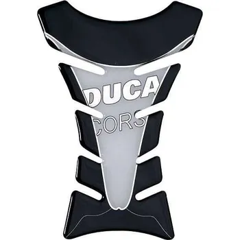TWOEIGHTFIVE tankpad Ducati Corse - černo-bílý-chrom 200x135 mm