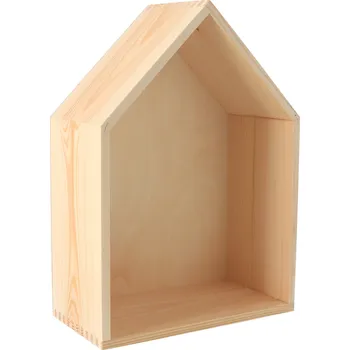 Dřevěná hračka ČistéDřevo Dřevěná polička domeček - malá