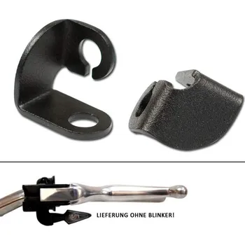 Osvětlení pro motocykl HSM Držák blinkru na motorku, černý, univerzální do M8, pod řídítka