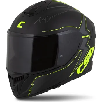 Helma na motorku Cassida Integral GT 2.1 FLASH integrální přilba černá / fluo žlutá, velikost S