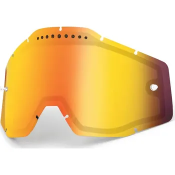 Motocyklové brýle 100percent náhradní plexi pro brýle 100% Dual Racecraft/Accuri/Strata červené chrom Vented, Anti-fog