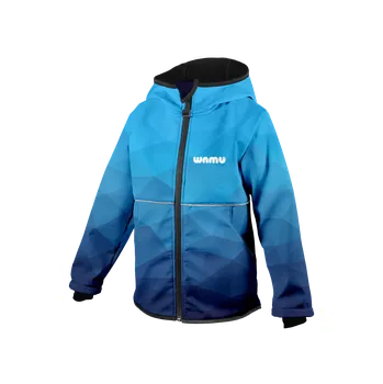 Chlapecká bunda WAMU Softshellová bunda dětská MOZAIKA modrá vel. 86-92