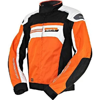 Moto bunda NERVE X66 krátká sportovní bunda na motorku, oranžová, velikost XXL