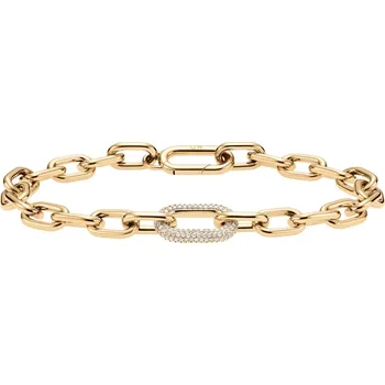 Náramek Daniel Wellington Luxusní pozlacený náramek s krystaly Crystal Link DW00400572 18,5 cm + 2 měsíce na vrácení zboží