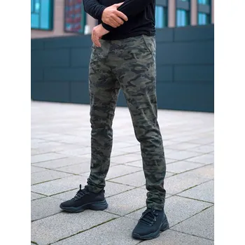 Pánské kalhoty NEYWER Pánské bavlněné kalhoty maskáčové zelené LPK600 Velikost: XL