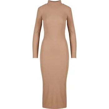 Dámské šaty Dámské šaty URBAN CLASSICS TB6933 BEIGE MELANGE L