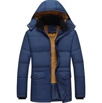 Pánský zimní kabát Pánská zimní bunda ND780 Barva: Modrá, Velikost: 5XL