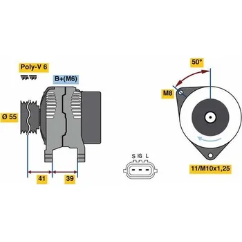 Alternátor Generátor BOSCH 0 986 049 490