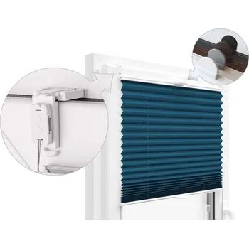 Roleta ZEBRA-SHOP PLISSÉ LUX / SIMPLE / TM.MODRÁ / PP166 Šířka plissé v cm: 26, KAT: A 80-110 cm