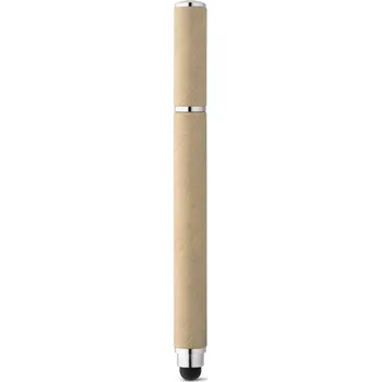 STRICKER Kuličkové pero z kraftového papíru a ABS s dotykovým hrotem PAPYRUS Barva: naturální